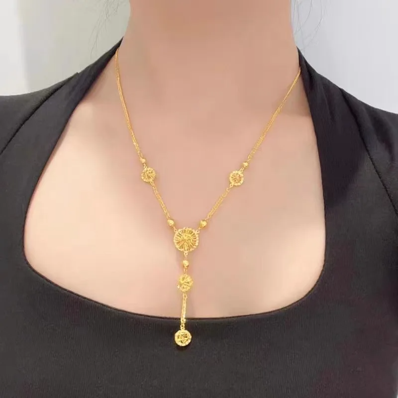 Golden Circle Tassel Necklace