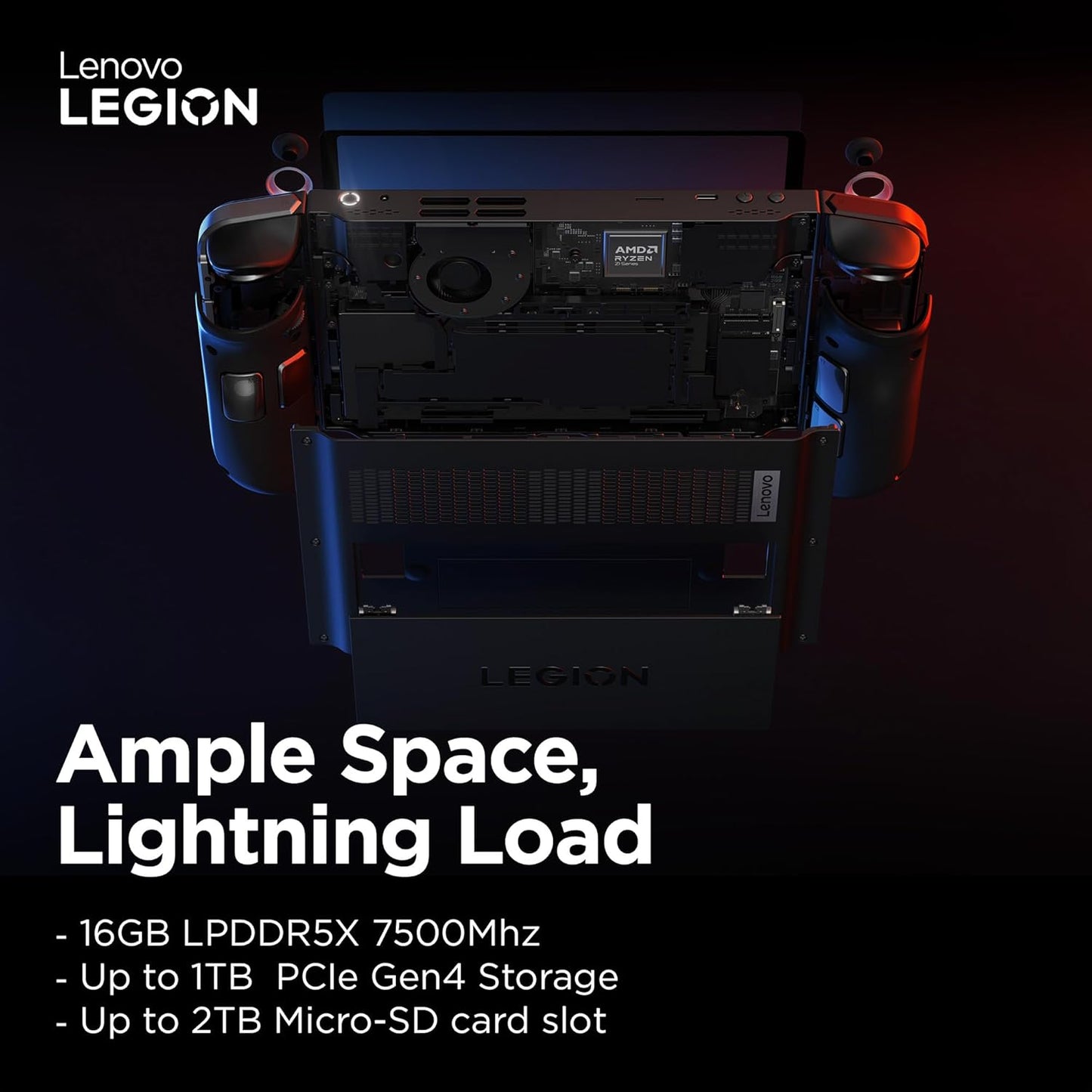Lenovo Legion Go 8.8" 2K جهاز ألعاب محمول | Ryzen Z1 Extreme | 16GB | 512GB SSD