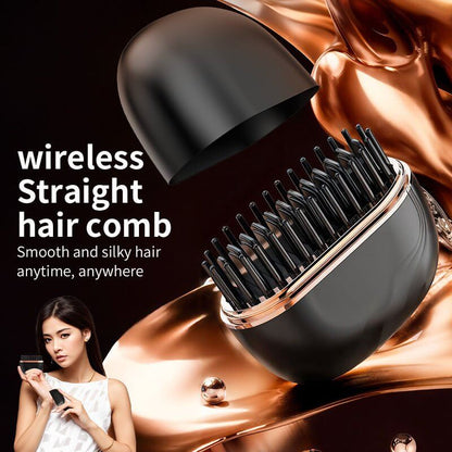 Mini Hair Straightening Comb Wireless Charging Portable Multifunctional Hair Care
