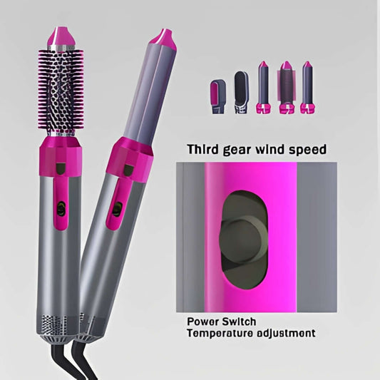 Hot Air Brush 5-in-1 – Hair Dryer & Styler for Smooth Salon Hair
