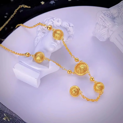 Golden Circle Tassel Necklace